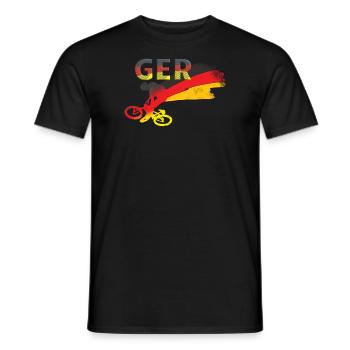 Allemagne Vélo - T-shirt homme - noir - Devant - AI Model Male 178 light (178cm)