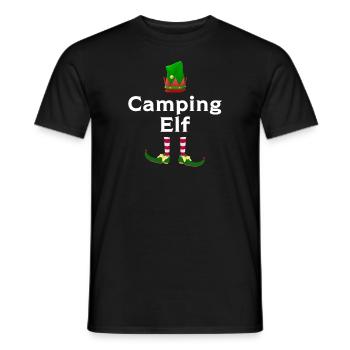 Camping Elf Camping Elf Geschenk - Männer T-Shirt - Schwarz - Vorne - AI Model Male 178 light (178cm)