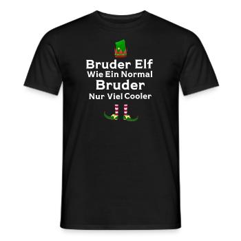 Bruder Elf Geschwister Geschenk - Männer T-Shirt - Schwarz - Vorne - AI Model Male 178 light (178cm)