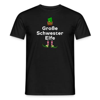 Große Schwester Elfe Geschwister Geschenk - Männer T-Shirt - Schwarz - Vorne - AI Model Male 178 light (178cm)