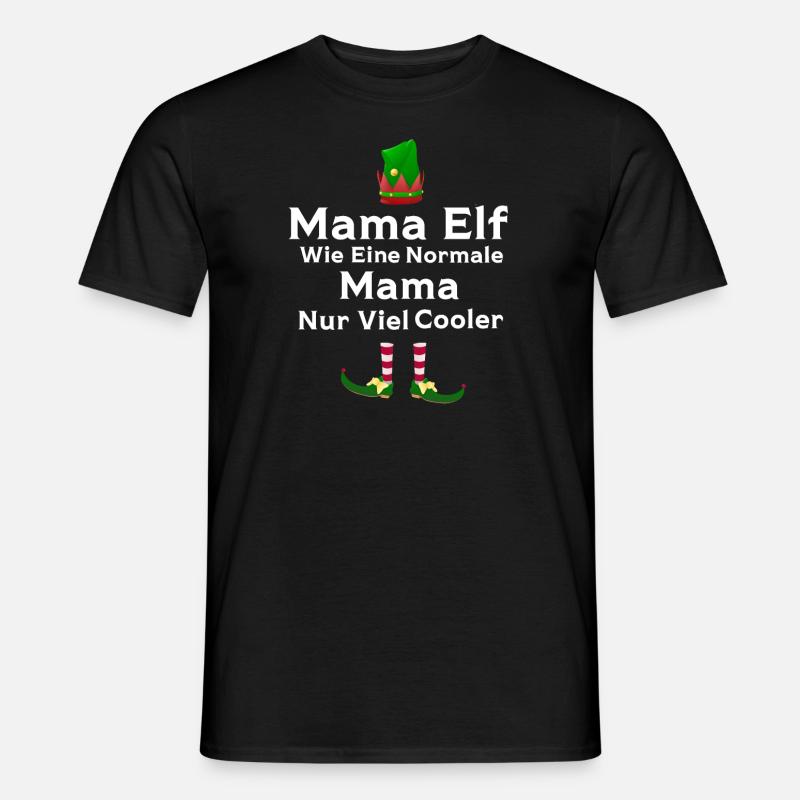 Mutter Elfe Mama Elf Geschenk - Männer T-Shirt - Schwarz