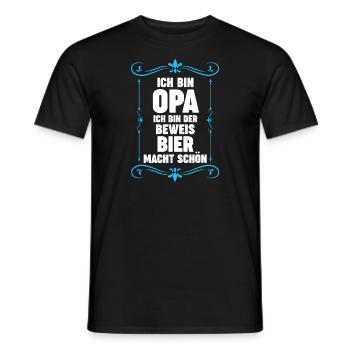 Opa Großvater Großväter Geschenk - Männer T-Shirt - Schwarz - Vorne - AI Model Male 178 light (178cm)