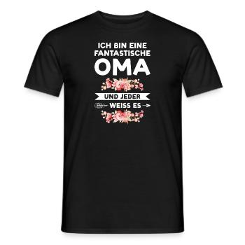 Oma Großmutter Großmütter Geschenk - Männer T-Shirt - Schwarz - Vorne - AI Model Male 178 light (178cm)