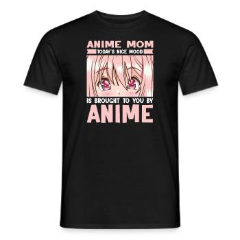 anime merch Anime anime mom Geschenk - Männer T-Shirt - Schwarz - Vorne - AI Model Male 178 light (178cm)