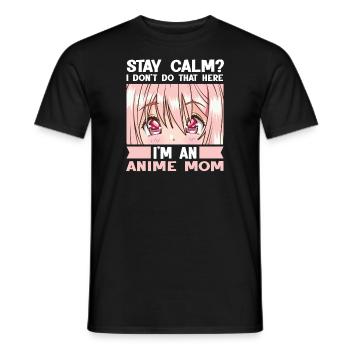 anime merch Anime anime mom Geschenk - Männer T-Shirt - Schwarz - Vorne - AI Model Male 178 light (178cm)