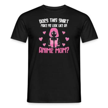 anime merch Anime anime mom Geschenk - Männer T-Shirt - Schwarz - Vorne - AI Model Male 178 light (178cm)