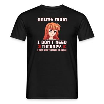 anime merch Anime anime mom Geschenk - Männer T-Shirt - Schwarz - Vorne - AI Model Male 178 light (178cm)