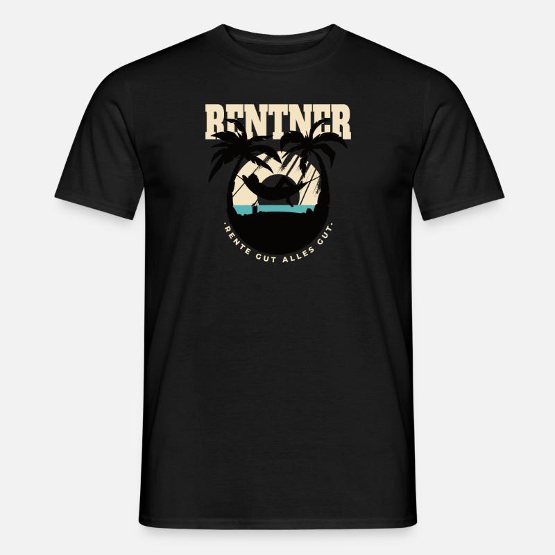 Ruhestand Rente Spruch Design - Männer T-Shirt - Schwarz