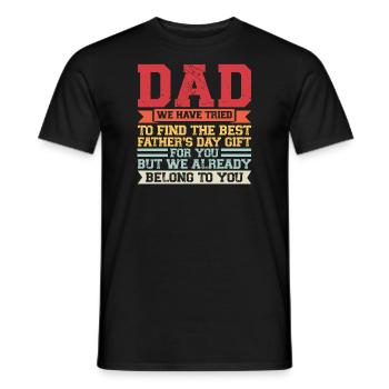 father Papa Dad daddy Geschenk - Männer T-Shirt - Schwarz - Vorne - AI Model Male 178 light (178cm)