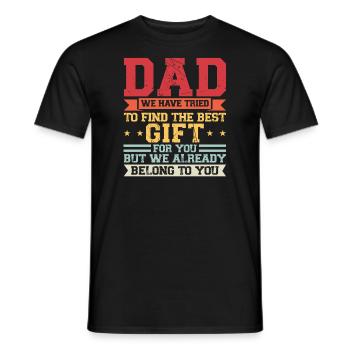 father Papa Dad daddy Geschenk - Männer T-Shirt - Schwarz - Vorne - AI Model Male 178 light (178cm)