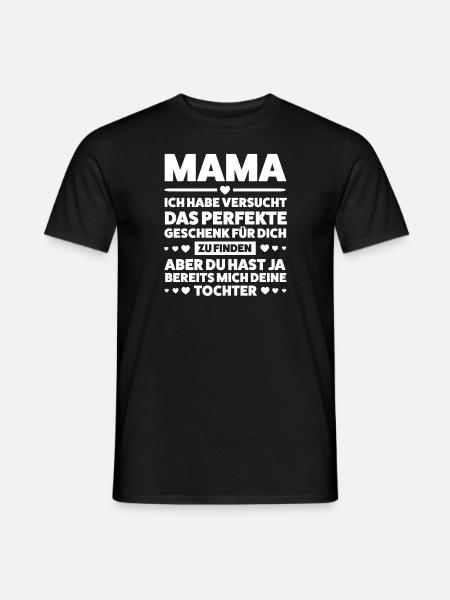 Mutter Tochter Mama Geschenk - Männer T-Shirt - Schwarz