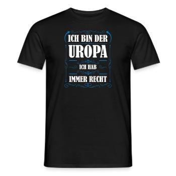 Uropa Familie Urenkel Geschenk - Männer T-Shirt - Schwarz - Vorne - AI Model Male 178 light (178cm)
