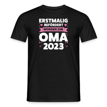 Oma 2023 Großmutter Großmütter Geschenk - Männer T-Shirt - Schwarz - Vorne - AI Model Male 178 light (178cm)