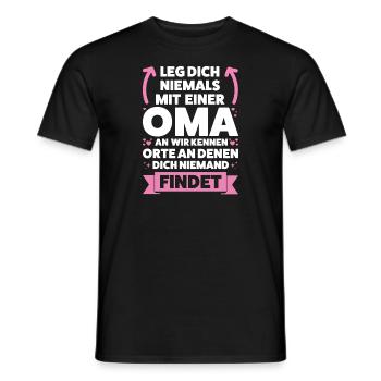 Oma Großmutter Großmütter Geschenk - Männer T-Shirt - Schwarz - Vorne - AI Model Male 178 light (178cm)