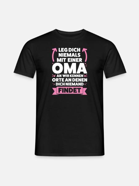 Oma Großmutter Großmütter Geschenk - Männer T-Shirt - Schwarz