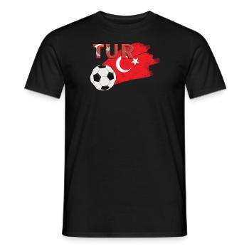 Drapeau Turquie - T-shirt homme - noir - Devant - AI Model Male 178 light (178cm)
