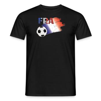 Flag France - Men's T-Shirt - black - Front - AI Model Male 178 light (178cm)