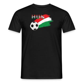 Flag of Hungary - Men's T-Shirt - black - Front - AI Model Male 178 light (178cm)