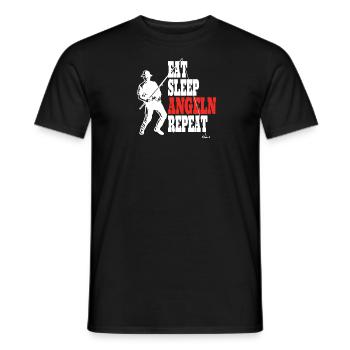 Angler Geschenkidee Hobby Angeln - Männer T-Shirt - Schwarz - Vorne - AI Model Male 178 light (178cm)