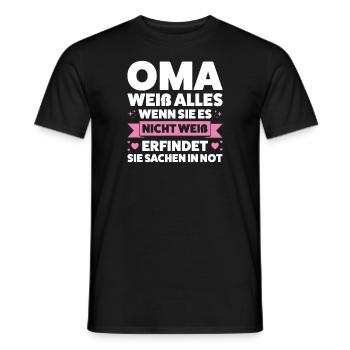 Oma Großmutter Omas Geschenk - Männer T-Shirt - Schwarz - Vorne - AI Model Male 178 light (178cm)