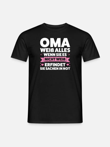 Oma Großmutter Omas Geschenk - Männer T-Shirt - Schwarz