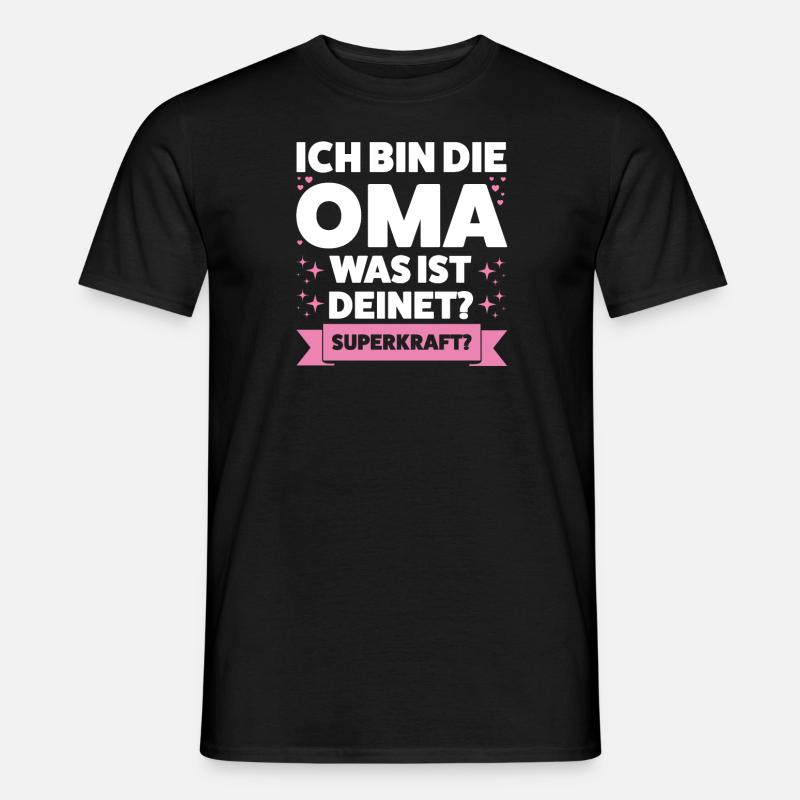 Oma Großmutter Enkelkind Geschenk - Männer T-Shirt - Schwarz