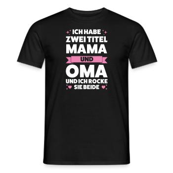 Oma Großmutter Großmütter Geschenk - Männer T-Shirt - Schwarz - Vorne - AI Model Male 178 light (178cm)