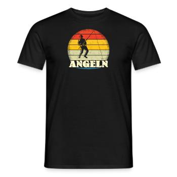 Angler Geschenkidee Hobby Angeln - Männer T-Shirt - Schwarz - Vorne - AI Model Male 178 light (178cm)