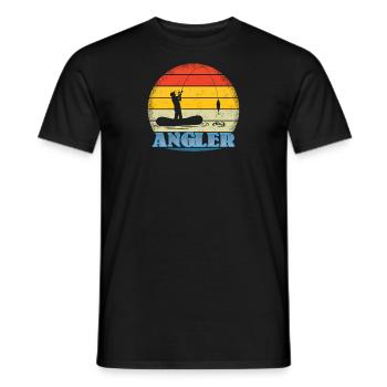 Angler Geschenkidee Hobby Angeln - Männer T-Shirt - Schwarz - Vorne - AI Model Male 178 light (178cm)