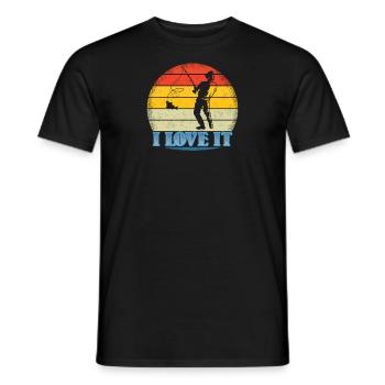 Angler Gift Idea Hobby Fishing - Men's T-Shirt - black - Front - AI Model Male 178 light (178cm)