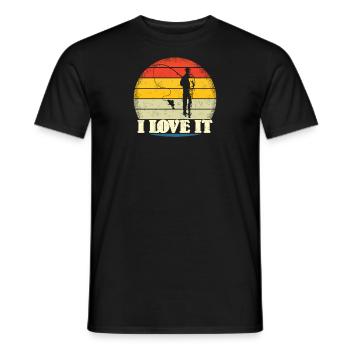 Angler Gift Idea Hobby Fishing - Men's T-Shirt - black - Front - AI Model Male 178 light (178cm)