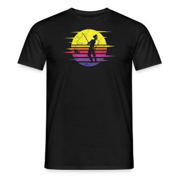 Angler Gift Idea Hobby Fishing - Men's T-Shirt - black - Front - AI Model Male 178 light (178cm)