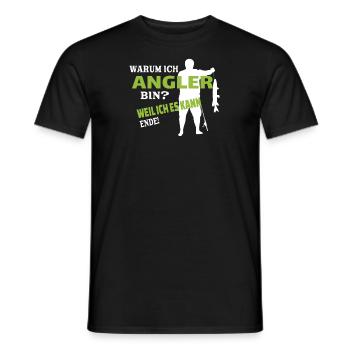 Angler Geschenkidee Hobby Angeln - Männer T-Shirt - Schwarz - Vorne - AI Model Male 178 light (178cm)