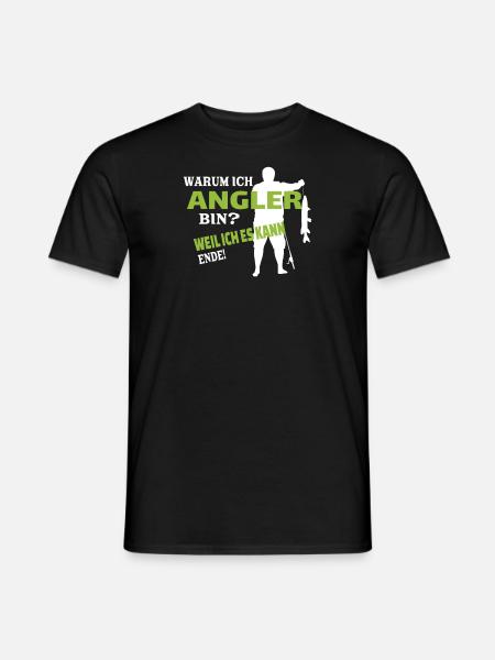 Angler Geschenkidee Hobby Angeln - Männer T-Shirt - Schwarz