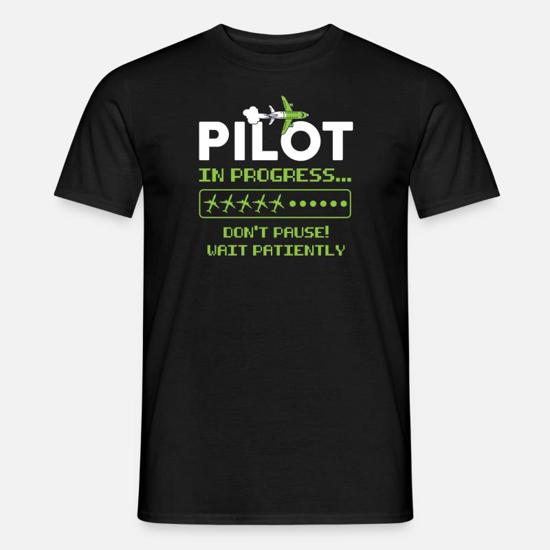 Pilot Pilot Flugzeug Geschenk - Männer T-Shirt - Schwarz