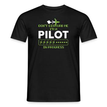 Pilot Pilot Flugzeug Geschenk - Männer T-Shirt - Schwarz - Vorne - AI Model Male 178 light (178cm)