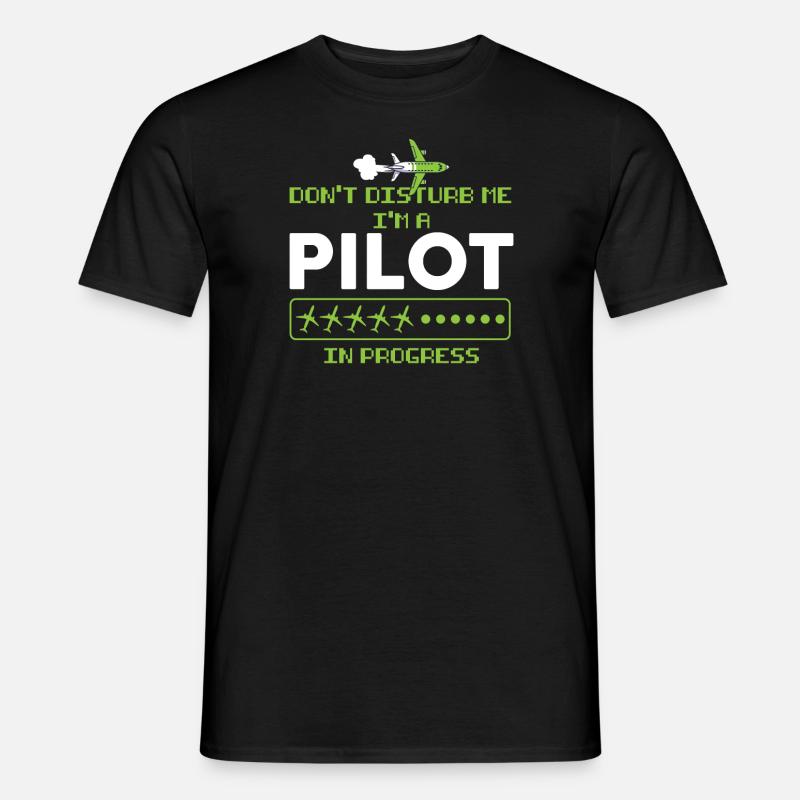 Pilot Pilot Flugzeug Geschenk - Männer T-Shirt - Schwarz