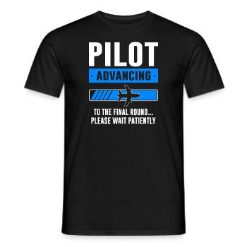 Pilot Pilot Flugzeug Geschenk - Männer T-Shirt - Schwarz - Vorne - AI Model Male 178 light (178cm)