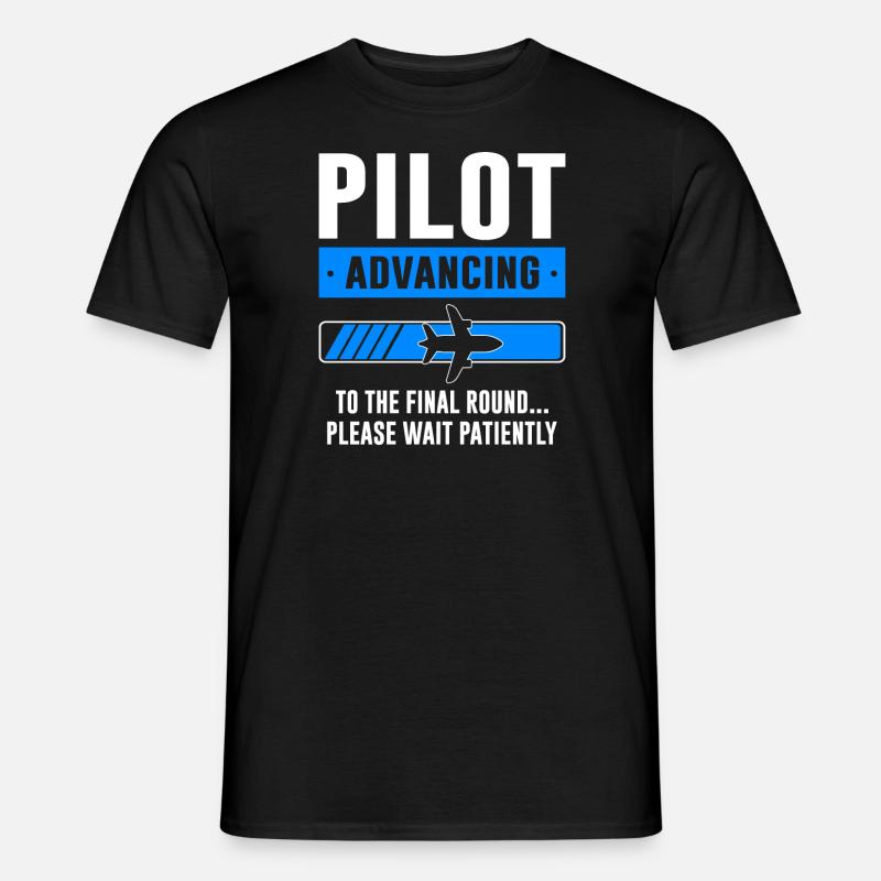 Pilot Pilot Flugzeug Geschenk - Männer T-Shirt - Schwarz