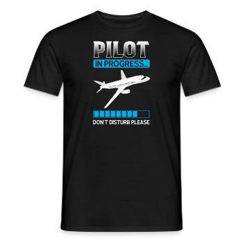 Pilot Pilot Flugzeug Geschenk - Männer T-Shirt - Schwarz - Vorne - AI Model Male 178 light (178cm)
