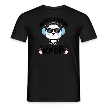 Kpop merch kpop panda Panda-Liebhaber Geschenk - Männer T-Shirt - Schwarz - Vorne - AI Model Male 178 light (178cm)