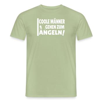 Angler Geschenkidee Hobby Angeln - Männer T-Shirt - Sage - Vorne - AI Model Male 178 light (178cm)