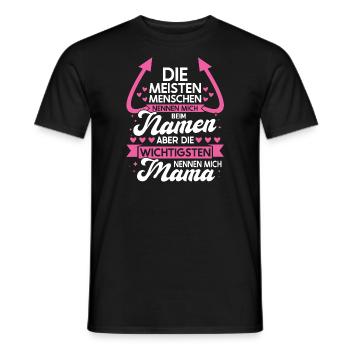 Mutter Familie Mama Geschenk - Männer T-Shirt - Schwarz - Vorne - AI Model Male 178 light (178cm)