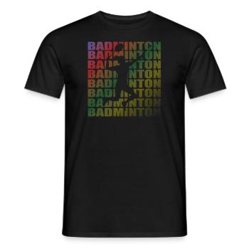 Badminton Spieler Geschenkidee Design - Männer T-Shirt - Schwarz - Vorne - AI Model Male 178 light (178cm)
