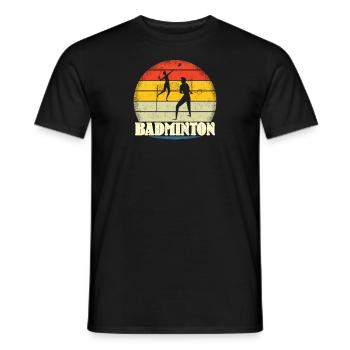 Badminton Spieler Geschenkidee Design - Männer T-Shirt - Schwarz - Vorne - AI Model Male 178 light (178cm)