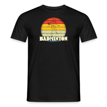 Badminton Spieler Geschenkidee Design - Männer T-Shirt - Schwarz - Vorne - AI Model Male 178 light (178cm)