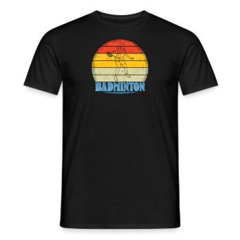 Badminton Spieler Geschenkidee Design - Männer T-Shirt - Schwarz - Vorne - AI Model Male 178 light (178cm)