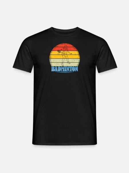 Badminton Spieler Geschenkidee Design - Männer T-Shirt - Schwarz