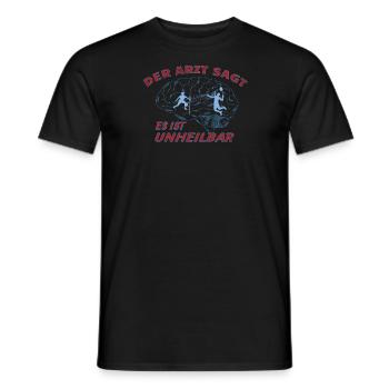 Badminton Geschenkidee Sport Design - Männer T-Shirt - Schwarz - Vorne - AI Model Male 178 light (178cm)