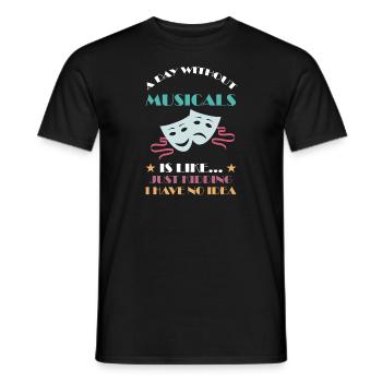Theater Broadway-Musical Geschenk - Männer T-Shirt - Schwarz - Vorne - AI Model Male 178 light (178cm)